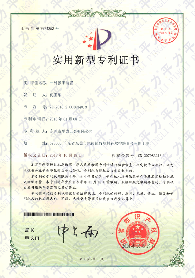 實(shí)用新型-一種扳手裝置